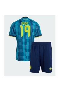 Kolumbia Rafael Santos Borre #19 Jalkapallovaatteet Lasten Vieraspeliasu MM-kisat 2026 Lyhythihainen (+ Lyhyet housut)